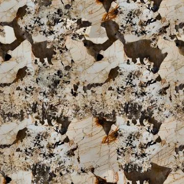 Saturated marble texture with beige and brown tone. Seamless square pattern. Stock Photos