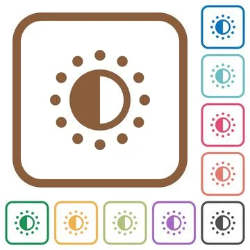 Saturation control simple icons Illustrazione stock