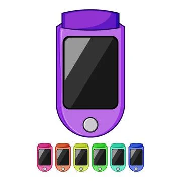 Saturation pulse oximeter cartoon vector graphic Stock Illustration