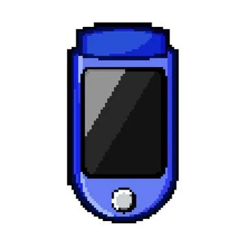 Saturation pulse oximeter pixel art vector illustration Stock Illustration