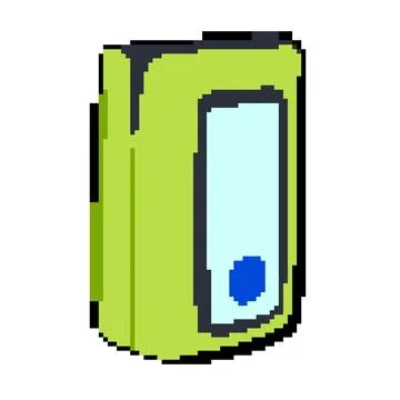 Saturation pulse oximeter pixel art vector illustration Stock Illustration