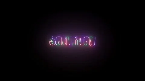 Saturday Day Text Animation Stock Footage 324815056