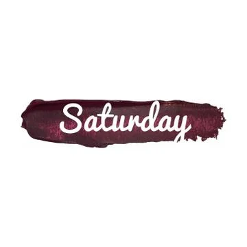 Saturday, day of the week. weekend vector word hand drawn illustration icon c Stock Illustration