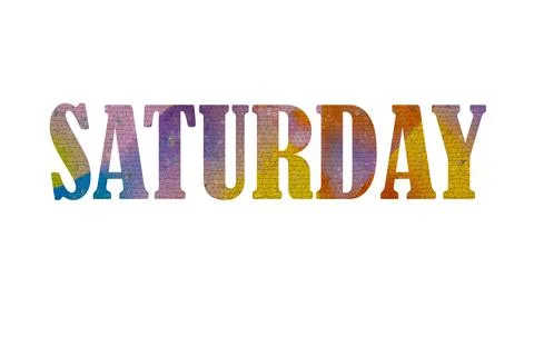 SATURDAY Stock Illustration