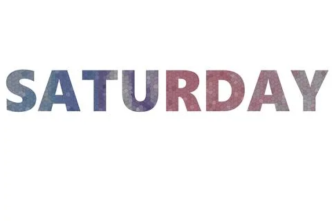 SATURDAY Stock Illustration