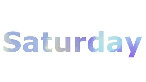 Saturday Stock Illustration