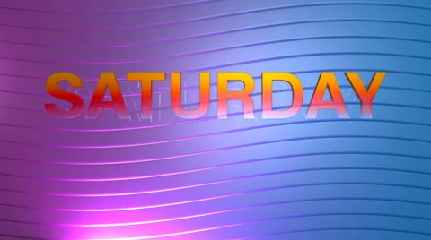 Saturday motion graphic Stock Footage 67476619