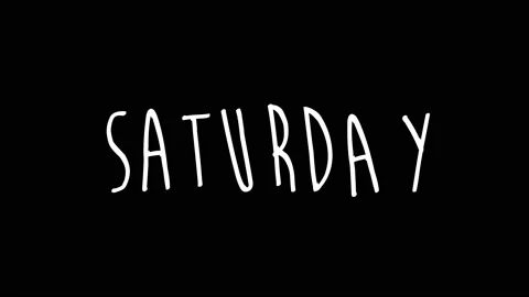 Saturday wiggle text concept Stock Footage 190274658
