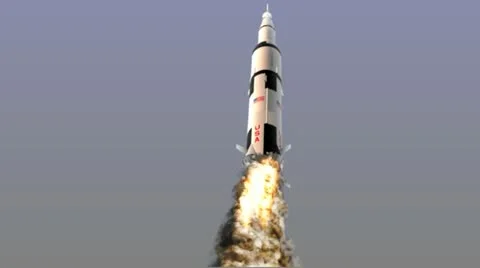 Saturn 5 Rocket Launch Video stock 12264496