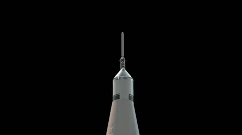 Saturn 5 Rocket View From Top Down Stock-Footage 20559840