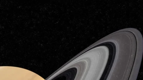 Saturn and moon pan Stock Footage 56079692