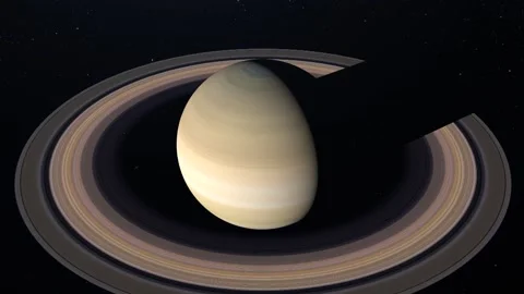 Saturn Beautiful Space Scene 動画素材 135390345