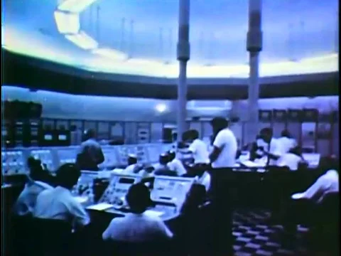 A Saturn Booster rocket is launched with dummy second and third stages, Stock Footage 79459815