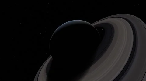 Saturn Fly By Stock Footage 49772624