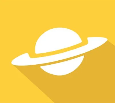 Saturn icon isolated on background Stock Illustration