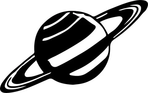 Saturn icon isolated on background Stock Illustration