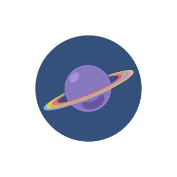 Saturn icon, planet icon, vector illustration 스톡 일러스트