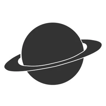 Saturn icon on white background. flat style. planet icon for your web site Illustrazione stock