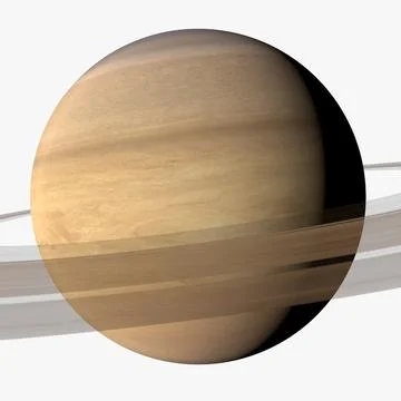 Saturn & Moons 4K 3D Model