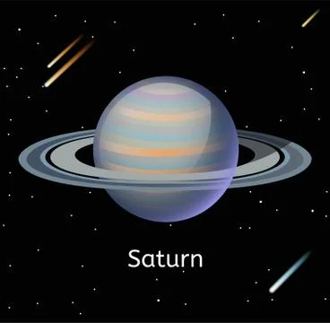 Saturn planet 3d vector illustration Stock Illustration