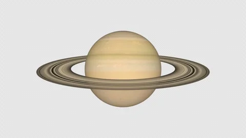 Saturn Planet On Alpha Background Stock Footage 244164648
