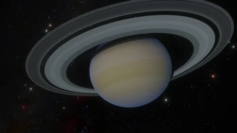 Saturn Planet Full View Stock Footage 84959200