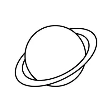 Saturn planet icon element of space icon for mobile concept and web apps. Thi Stock Illustration
