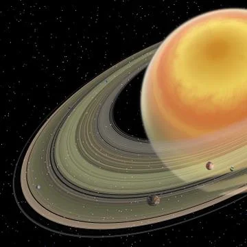 Saturn Planet 库存插图