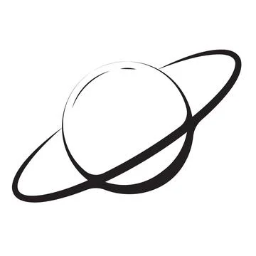 Saturn planet with ring system Stock Illustration