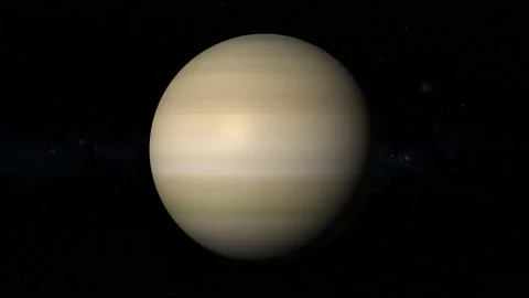 Saturn Planet in rotation planets of the Solar system. Science wallpaper. Video stock 131132002