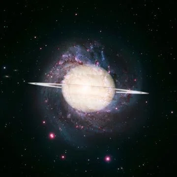 Saturn - planet of the Solar system. Elements of this image furnished by NASA Stock Illustration