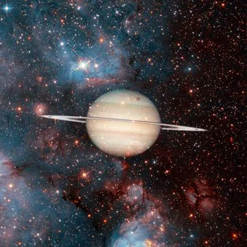 Saturn - planet of the Solar system. Elements of this image furnished by NASA Stockillustratie