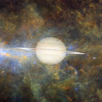 Saturn - planet of the Solar system. Elements of this image furnished by NASA 스톡 일러스트