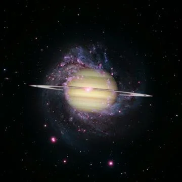 Saturn - planet of the Solar system. Elements of this image furnished by NASA Foto stock