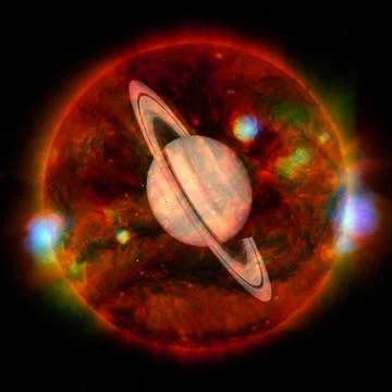 Saturn - planet of the Solar system. Elements of this image furnished by NASA Stock Photos