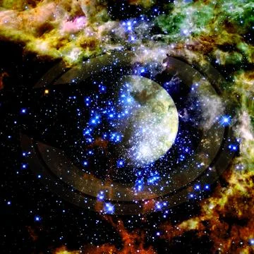 Saturn - planet of the Solar system. Elements of this image furnished by NASA Foto stock