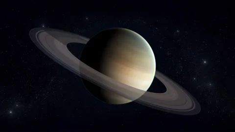 Saturn - planets of the Solar system in high quality. Elements furnished by NASA Stock Footage 102538060