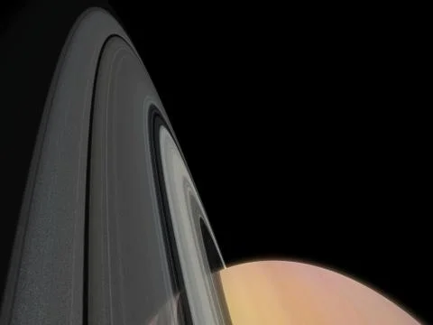 Saturn Rise - Digitally Generated Stock Illustration