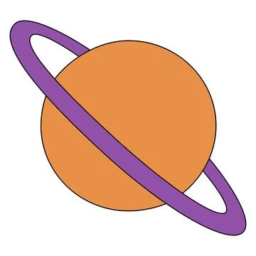 A saturn solar system planets vector illustration Stock Illustration