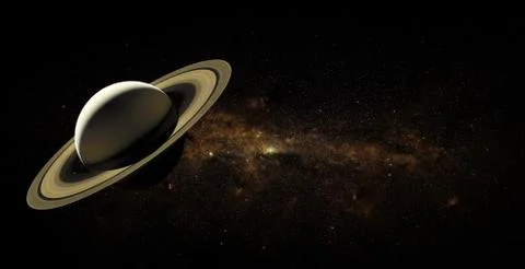 Saturn on space background. Elements of this image furnished by NASA. Stock Photos