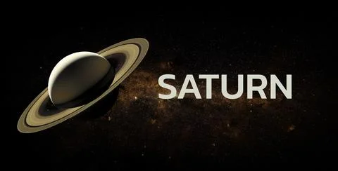 Saturn on space background. Elements of this image furnished by NASA. Stock Photos
