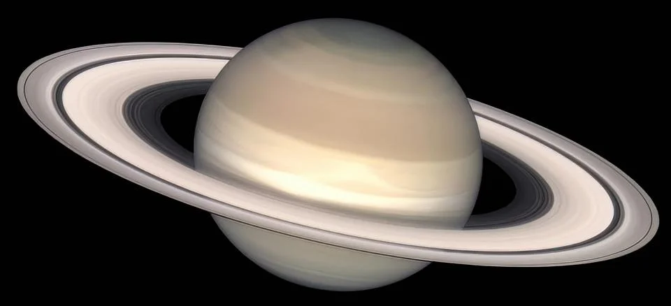 Saturn on space background. Elements of this image furnished by NASA. Stock Photos