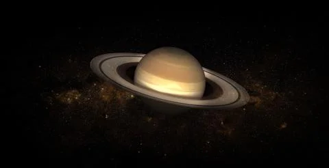 Saturn on space background. Elements of this image furnished by NASA. Stock Photos