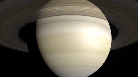Saturn in space Stock Footage 138971554