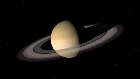 Saturn in space. Stock Illustration