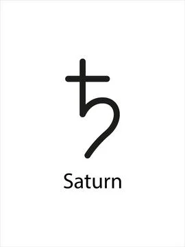 Saturn Symbol of Planets Stock Illustration