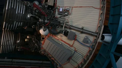 The Saturn V capsule rocket engines as viewable in the NASA John F. Stock Footage 176269193