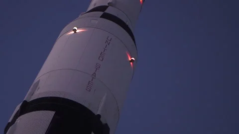 Saturn V - Moon - The U.S. Space and Rocket Center, Alabama 库存影片 130328111