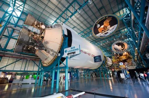Saturn V rocket at Kennedy Space Center Stock Photos