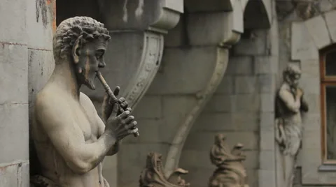 Satyr statue Stock Footage 48818780